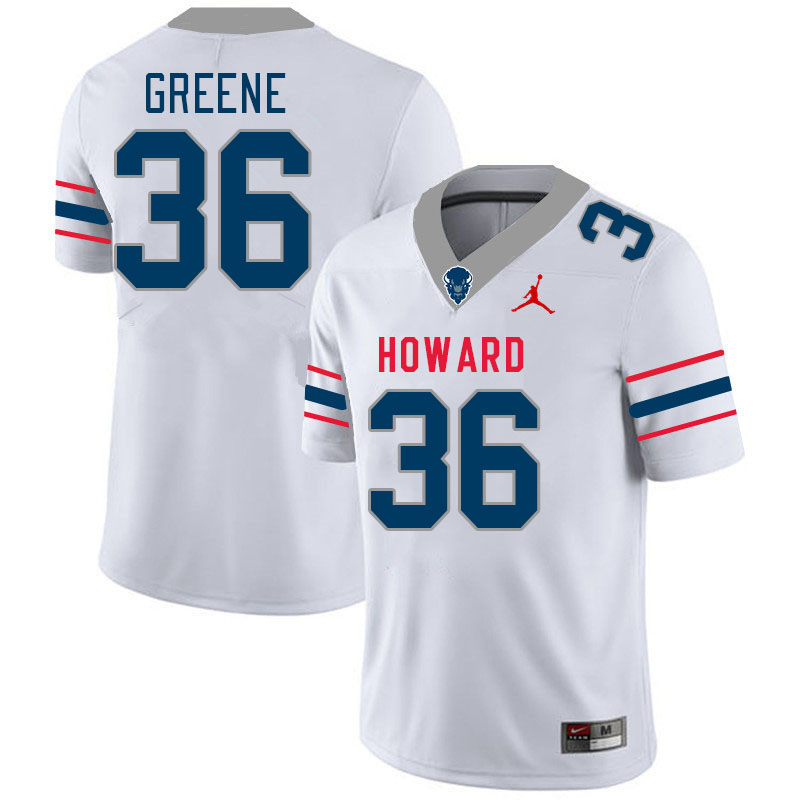 Men-Youth #36 Argento Greene howard Bison 2023 College Football Jerseys Stitched Sale-White